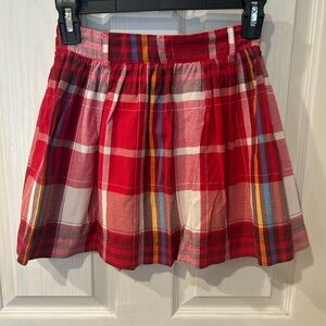 Plaid Red Skirt Girls Size 9/10